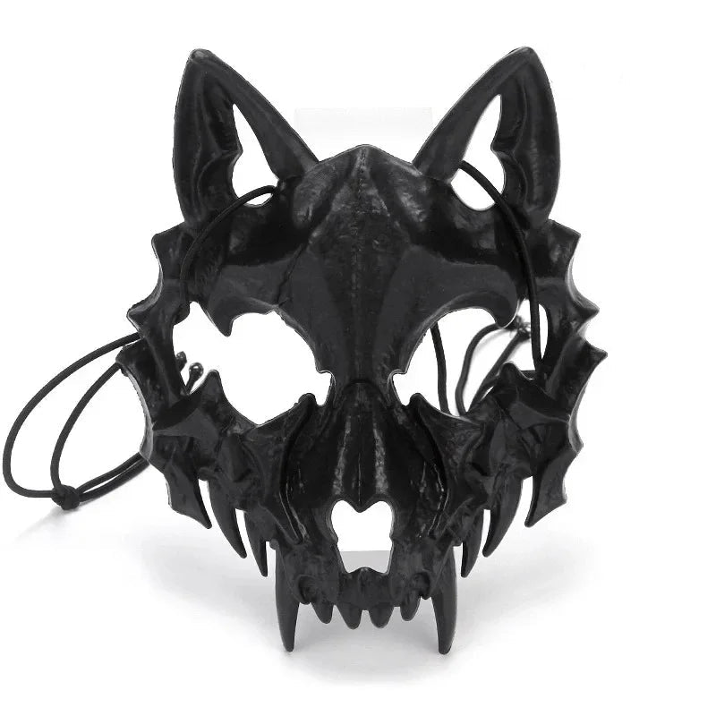 Masque Loup Effrayant Noir Durable