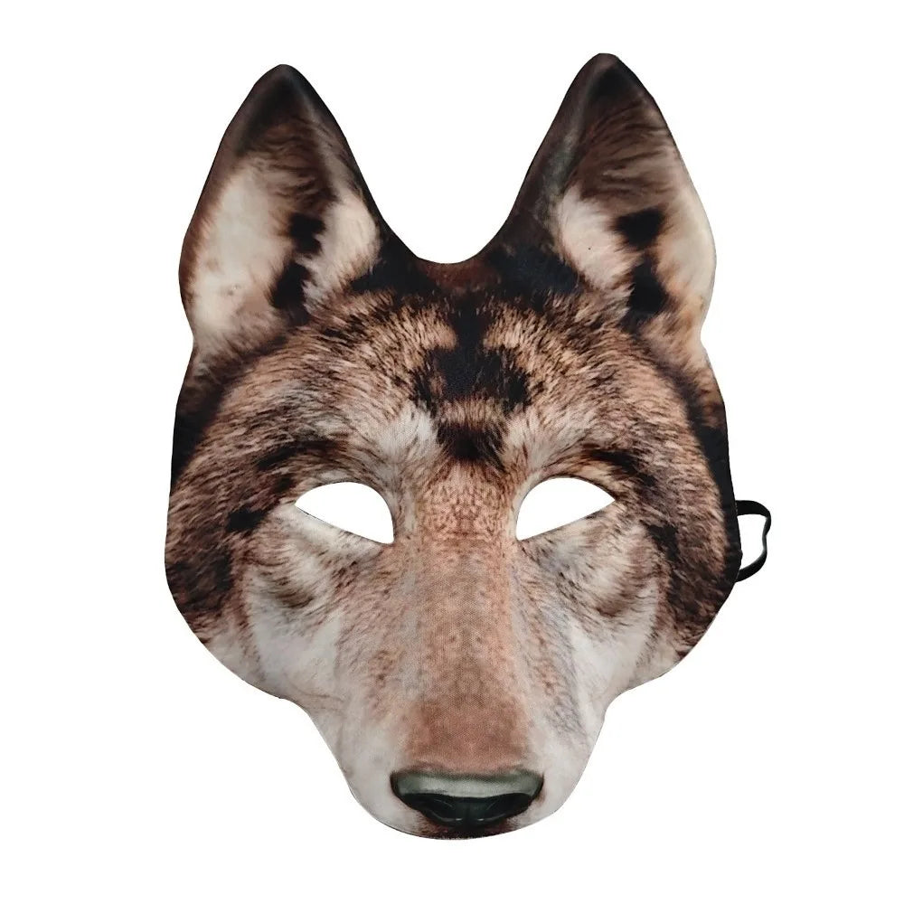 Masque Loup Marron Halloween Durable