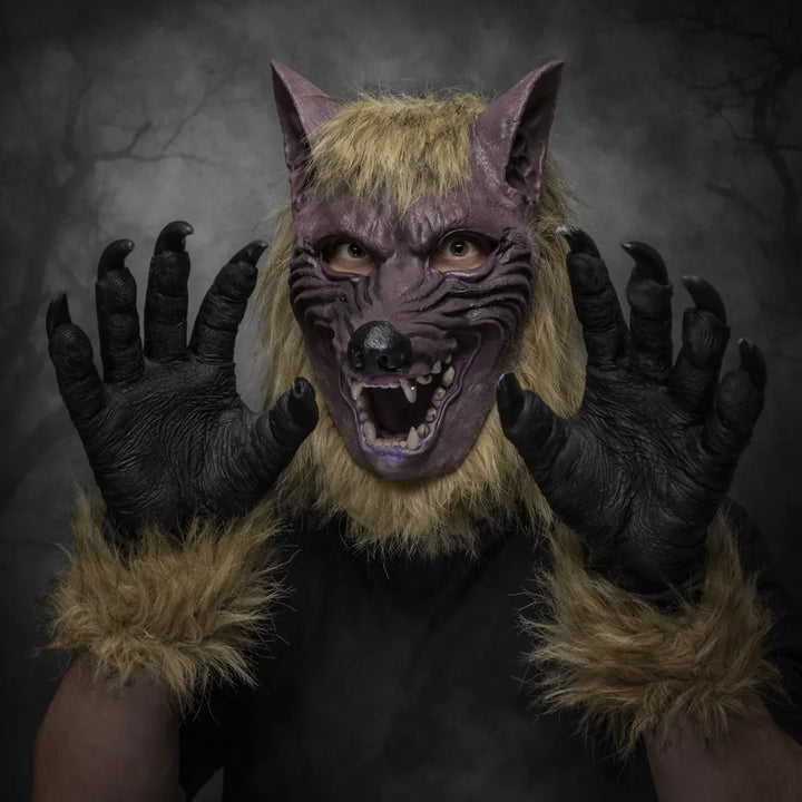 Masque et Gants de Loup Halloween