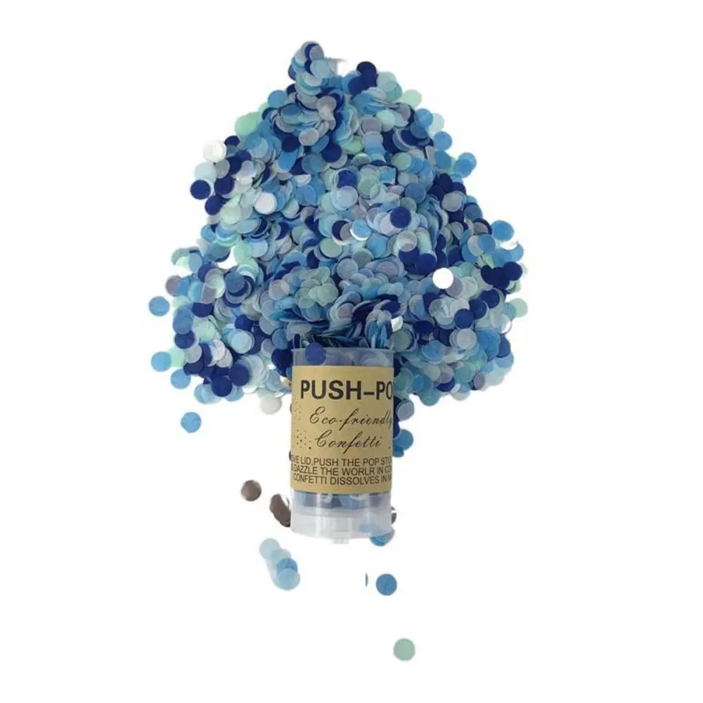 Mini Canon Push Up Confettis Bleus Chic