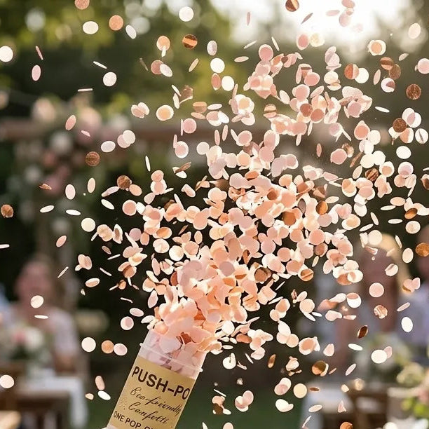 Mini Canon Push Up Confettis Roses léger
