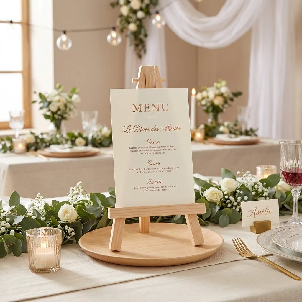 Mini Chevalet Mariage Epuré