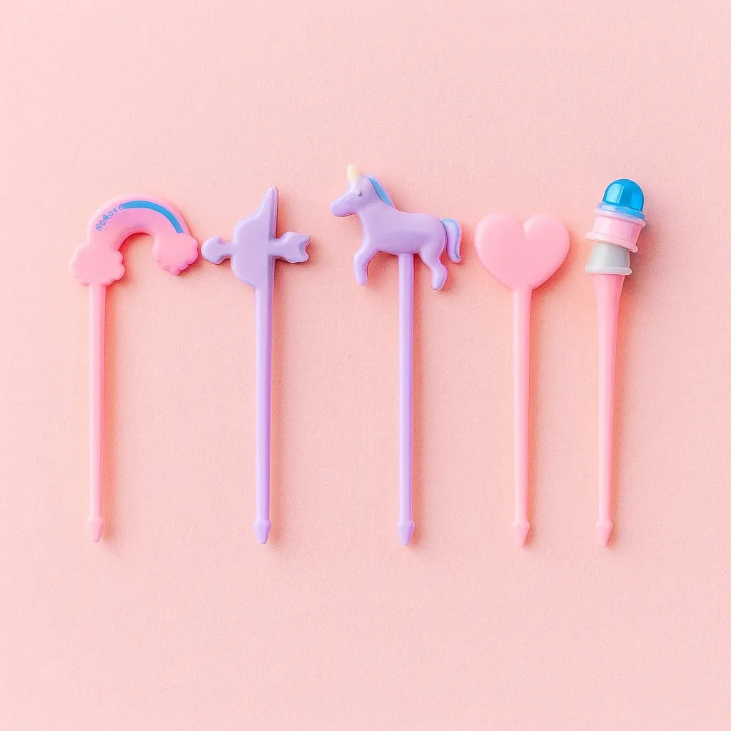 Mini Pics Cocktail Licorne Coloré.