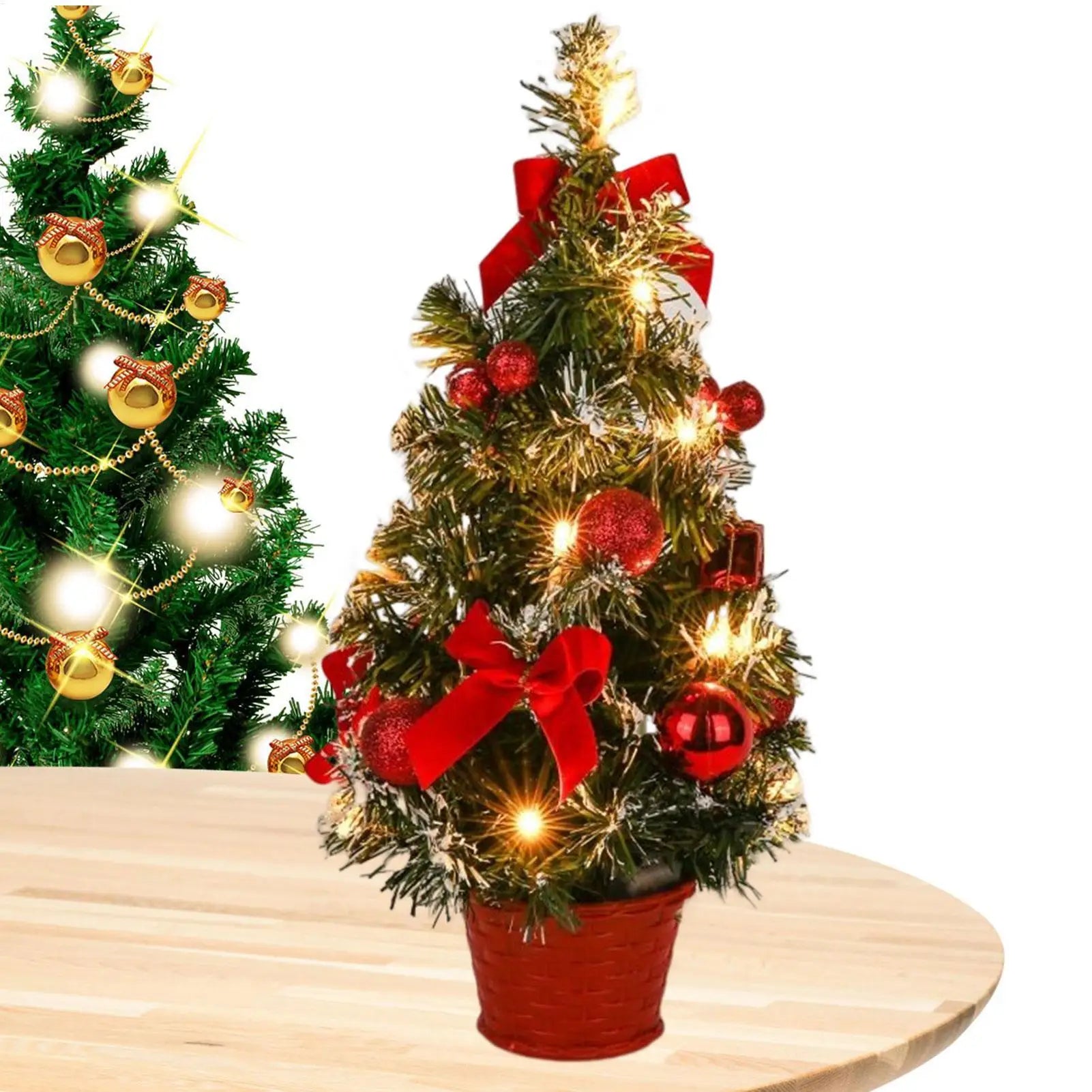 Mini Sapin de Noël Artificiel Décoré Couleur
