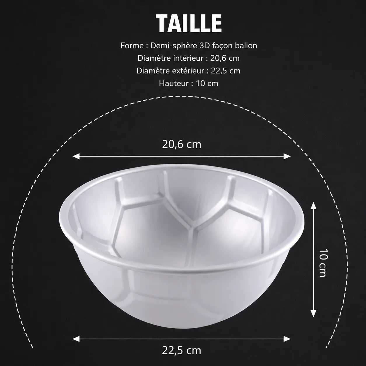 Moule à Gâteau Ballon de Foot Pratique