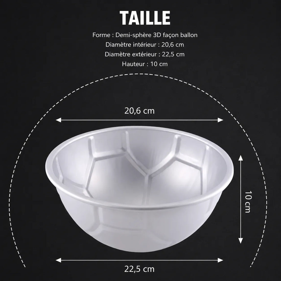 Moule à Gâteau Ballon de Foot Pratique