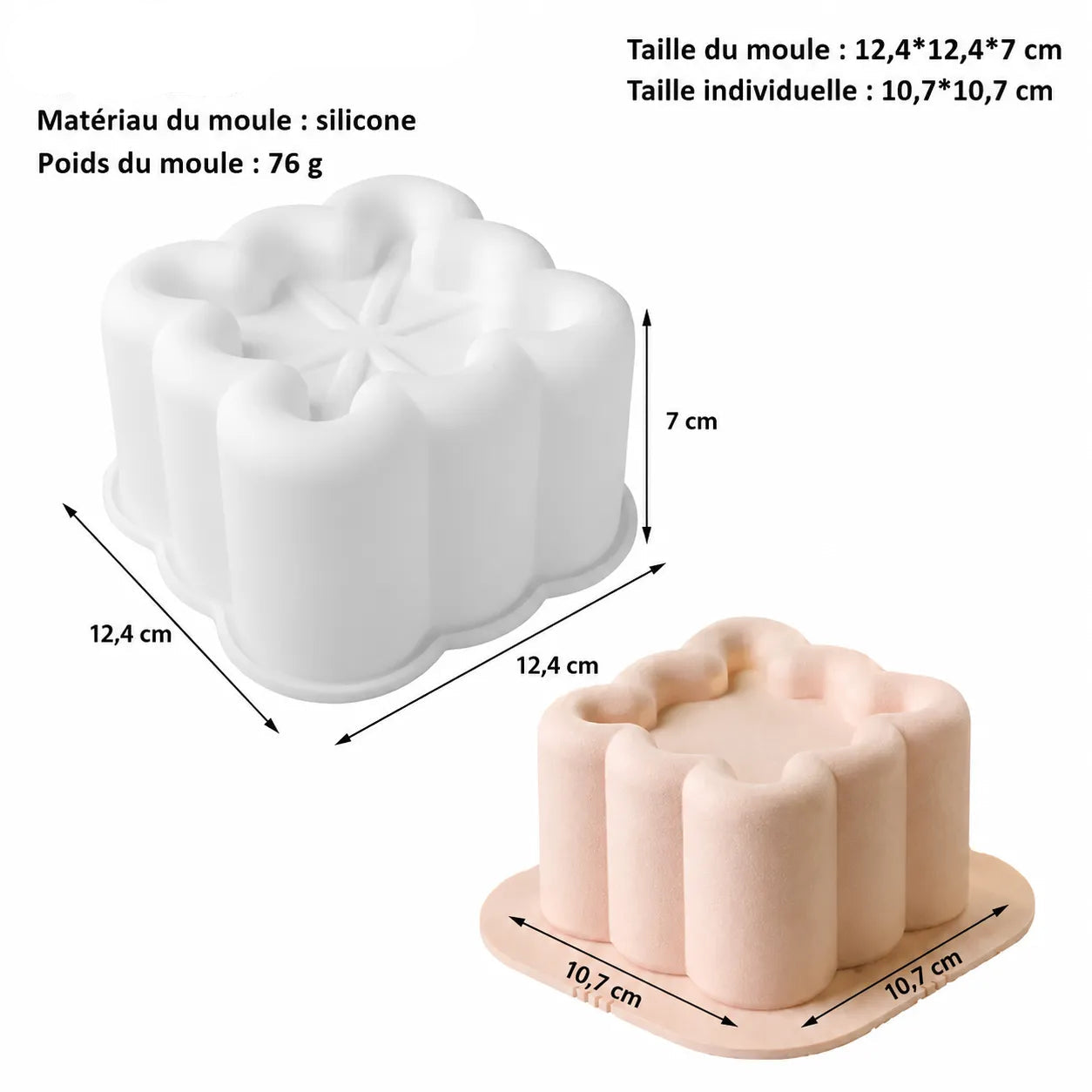 Moule à Gâteau Bento Carré Minimaliste