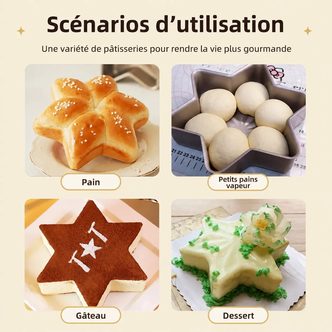Moule à Gâteau Etoile en Acier Minimaliste