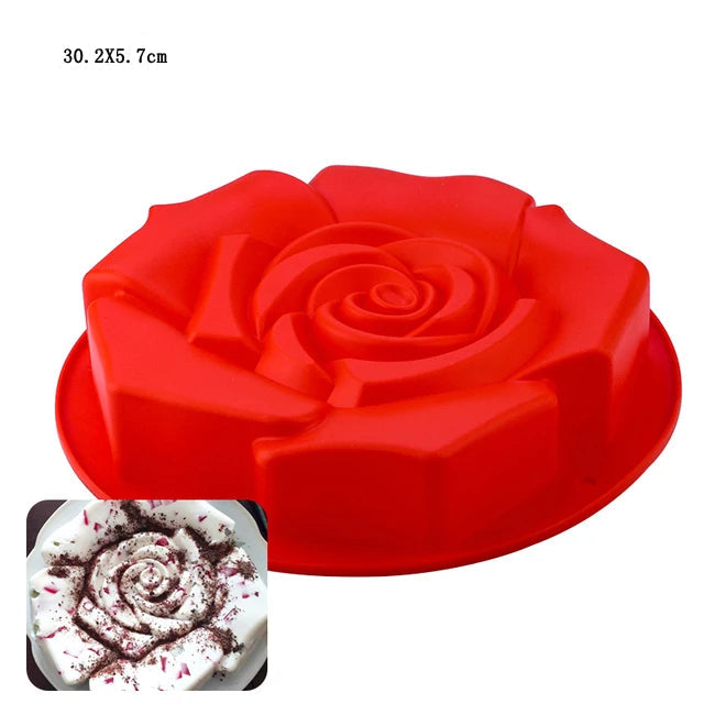 Moule à Gâteau Fleur de Rose Moderne