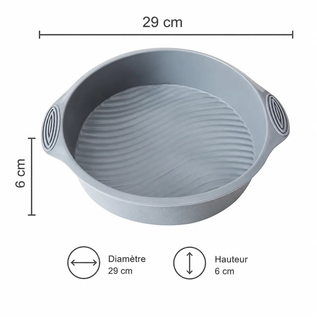 Moule à Gâteau Rond en Silicone Minimaliste