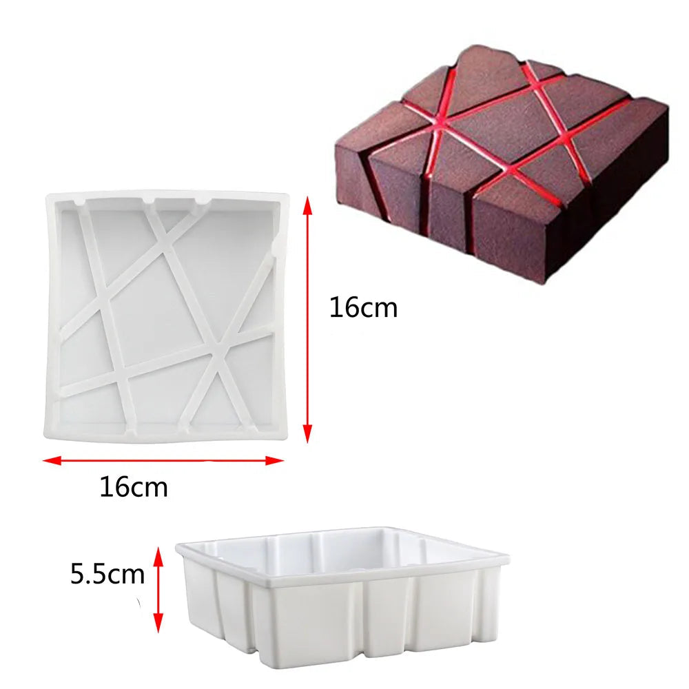 Moule à Gâteau en Silicone Carré Stylé Unique