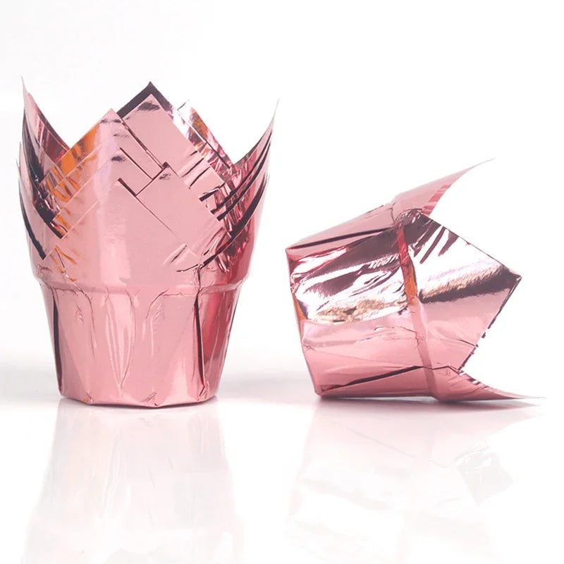 Moule à Muffin Papier Rose Gold raffiné