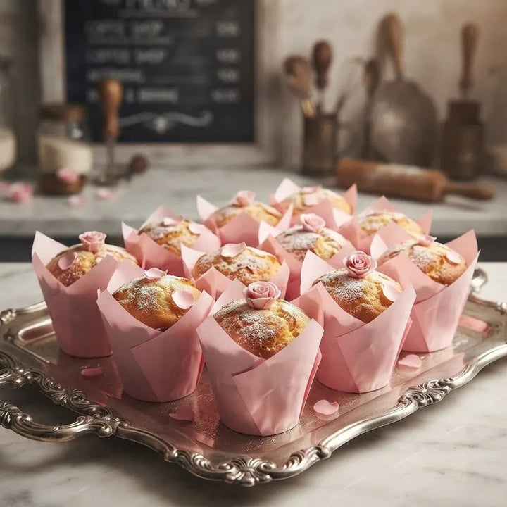 Moule Muffin Rose en Papier Chic
