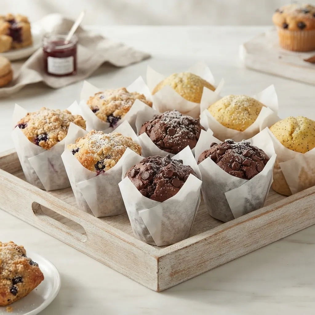 Moule à Muffin en Papier Blanc Minimaliste