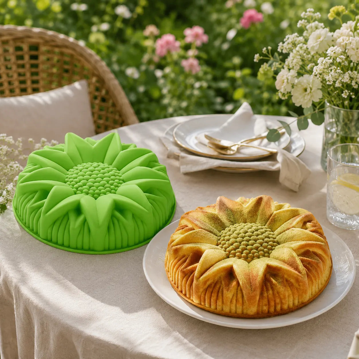 Moule de Cuisson à Gâteau Fleur 3D