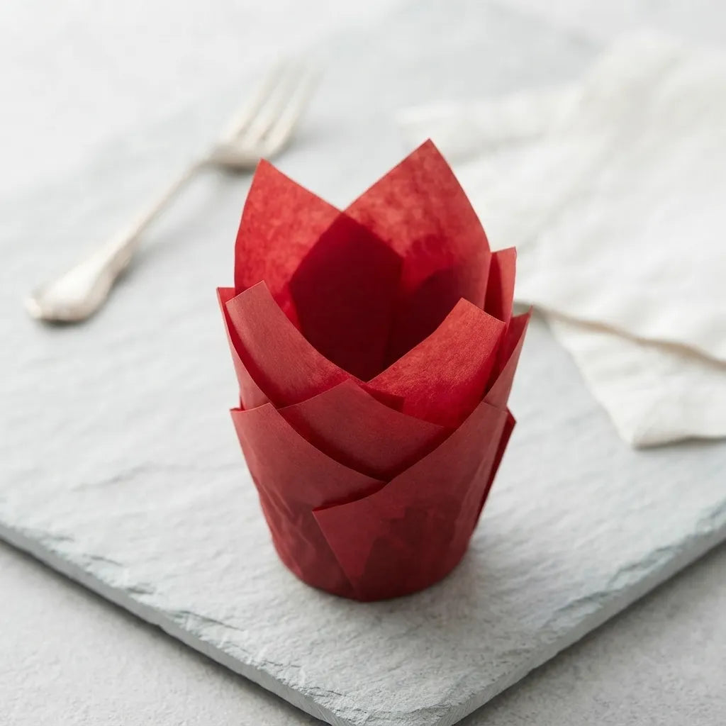 Moule en Papier Rouge Muffins Résistant