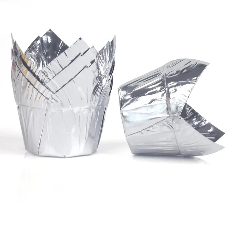 Moule pour Muffin Argenté Elégant