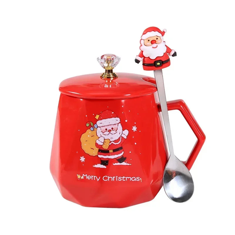 Mug Géométrique Rouge Noël Design
