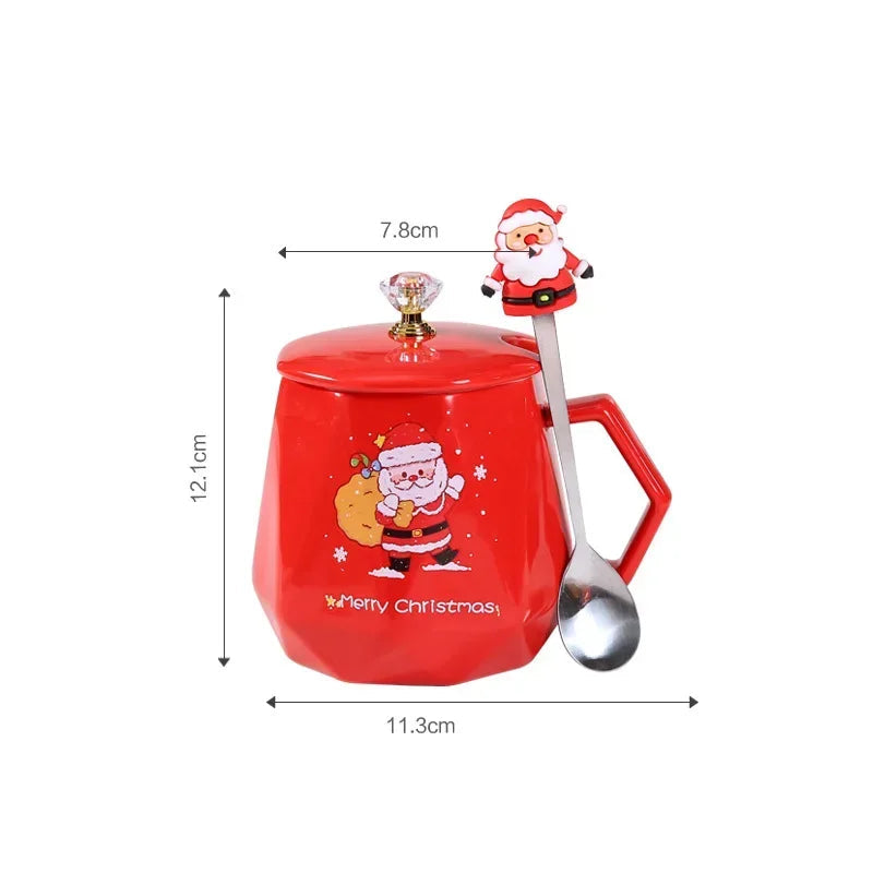 Mug Géométrique Rouge Noël Stylé