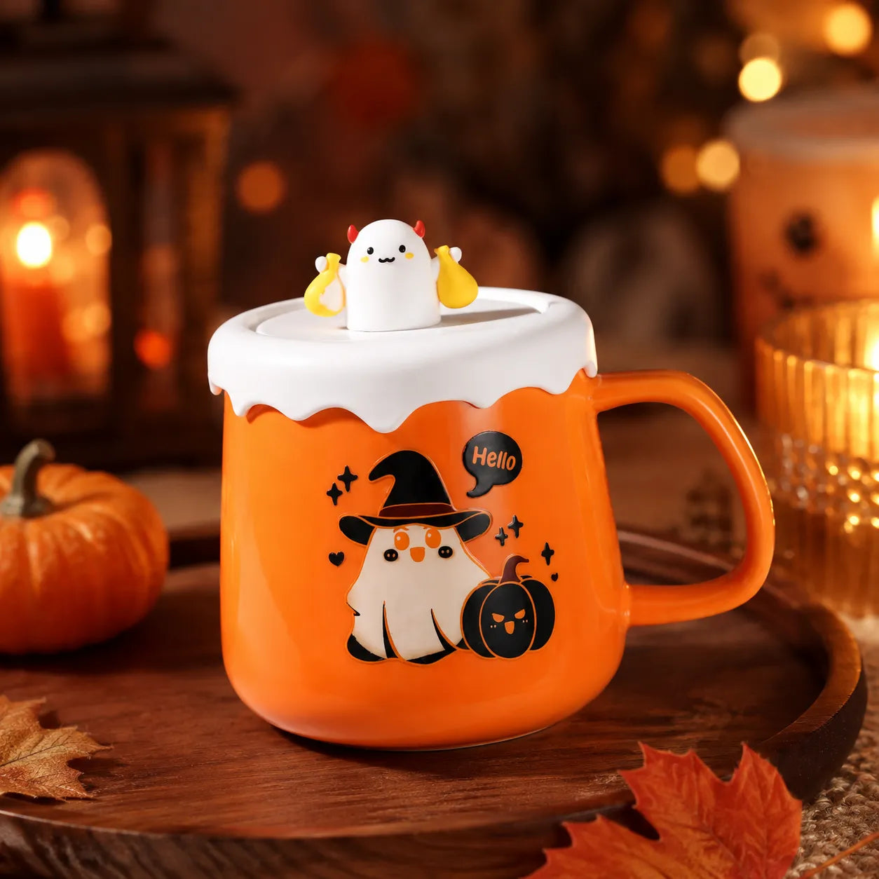 Mug Halloween à Couvercle Fantôme unique