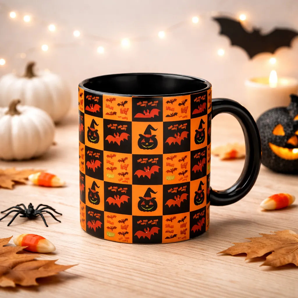 Mug Halloween Noir et Orange