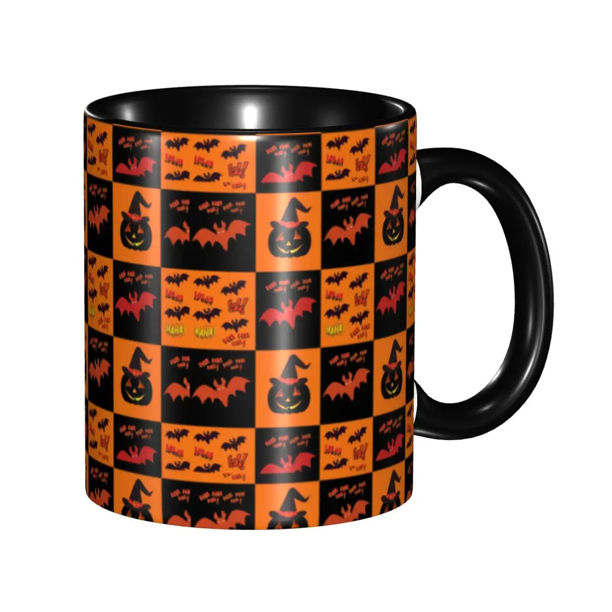 Mug Halloween Noir et Orange Minimaliste
