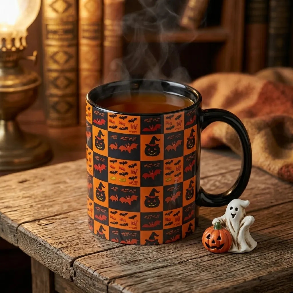 Mug Halloween Noir et Orange Unique