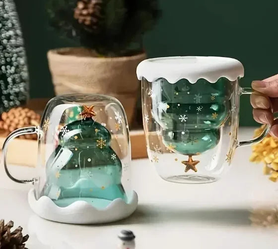Mug Noël à Double Parois à couvercle