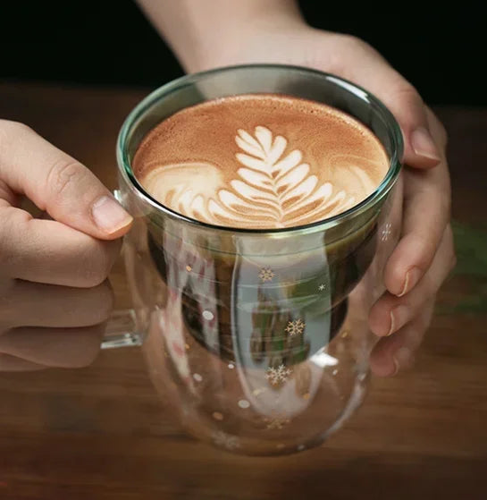 Mug Noël à Double Parois à couvercle Design