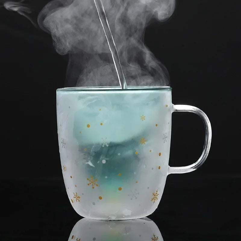 Mug Noël à Double Parois à couvercle Sapin Durable