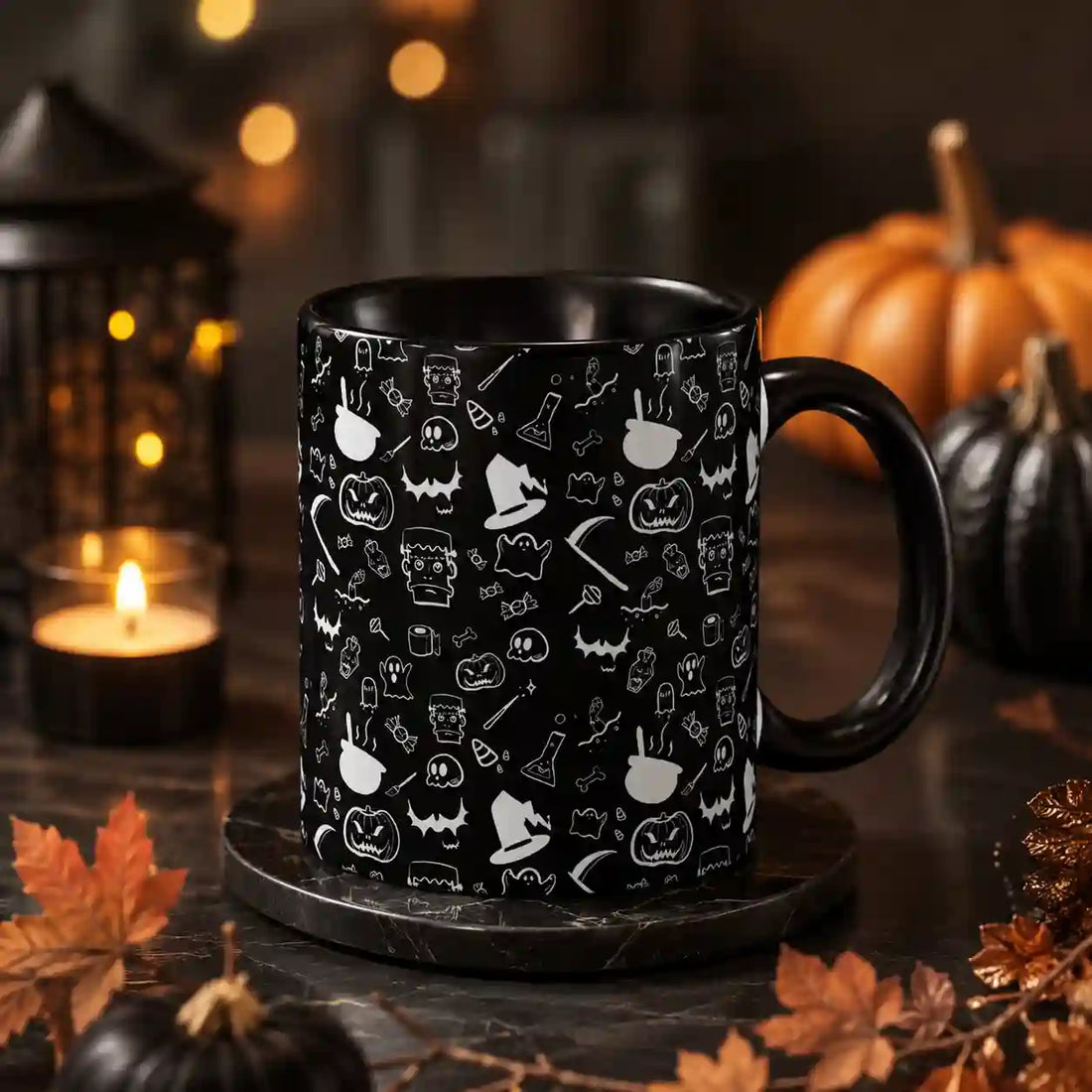 Mug Noir à Motifs Halloween original