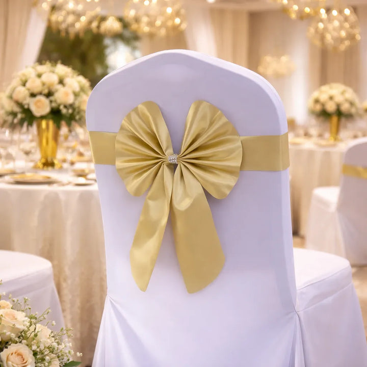 Nœud Champagne Décoratif Chaise Mariage