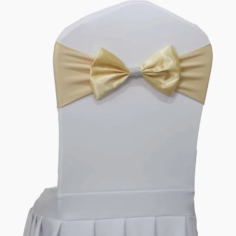 Nœud Papillon Champagne pour Chaise Chic