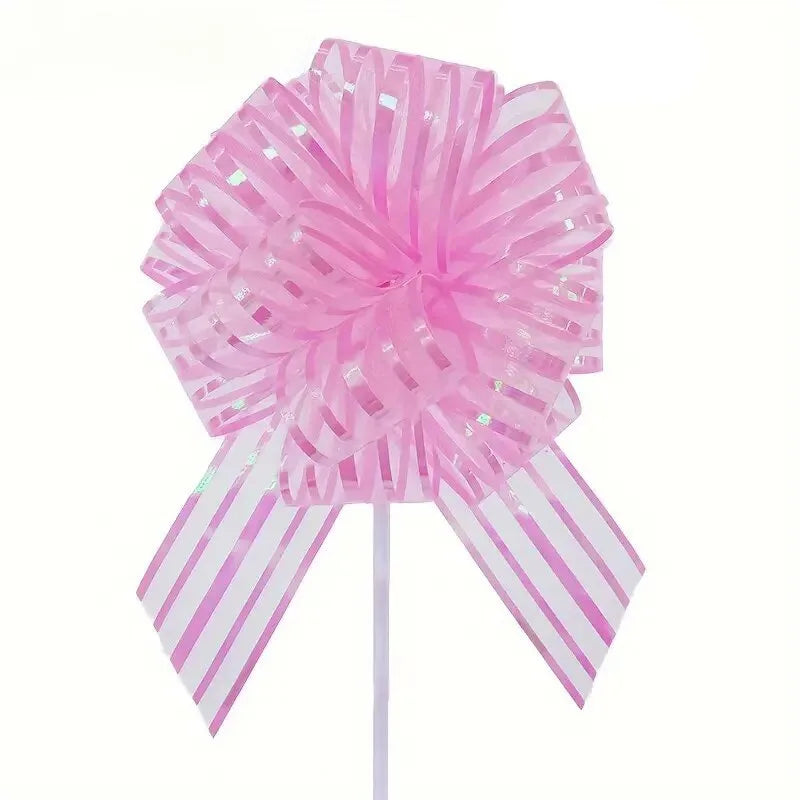 Nœud Rose Raffiné Pour Voiture Mariage Doux