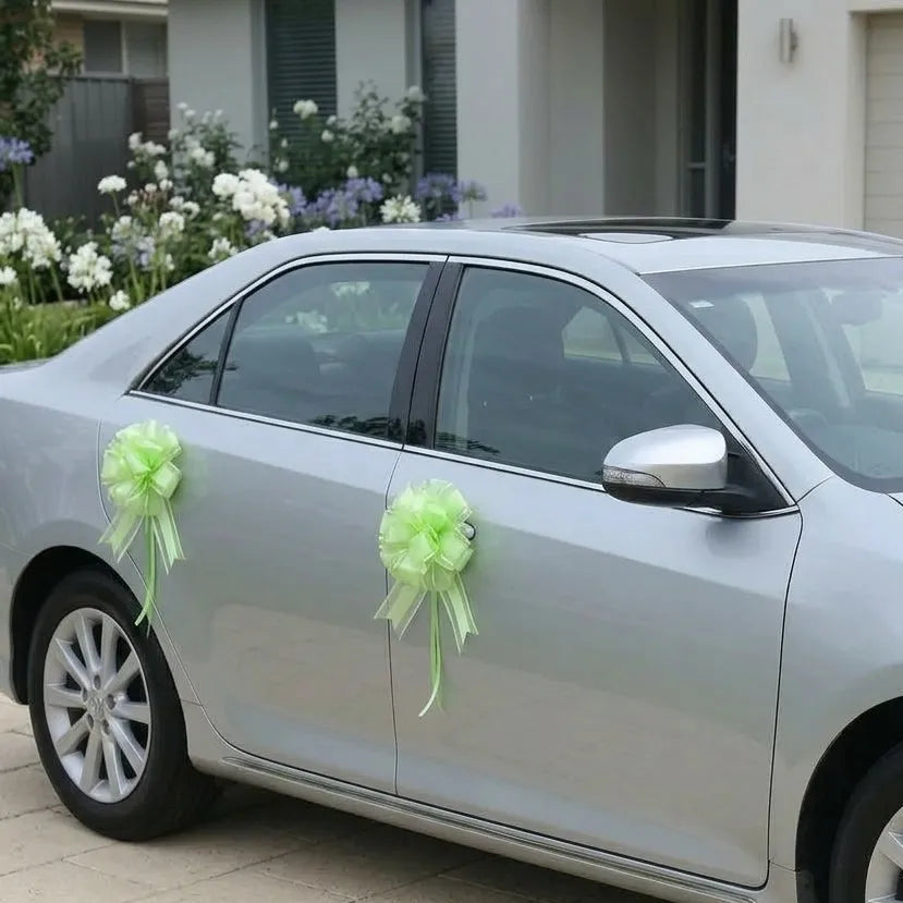 Nœud à Tirer Déco Voiture Vert Minimaliste