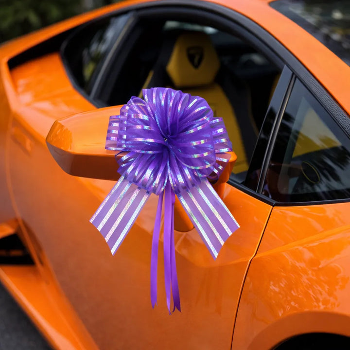 Nœud Violet Déco Voiture