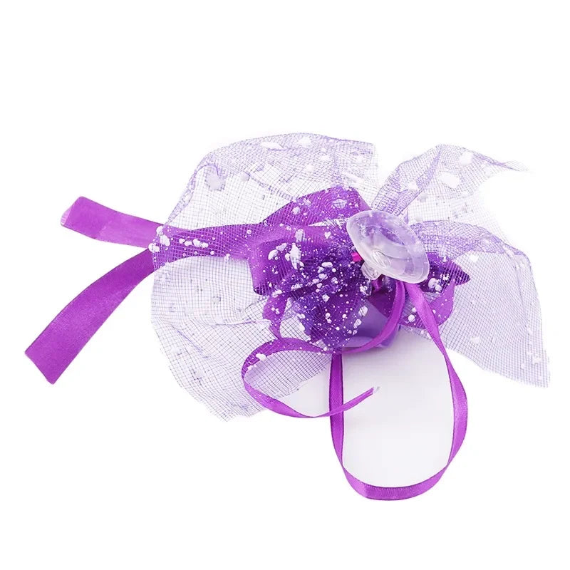 Nœud Violet Voiture Mariage Elégant Romantique