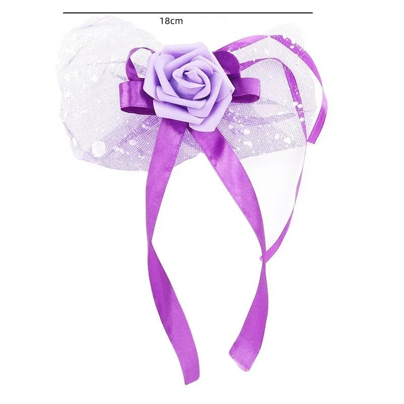 Nœud Violet Voiture Mariage Elégant Unique