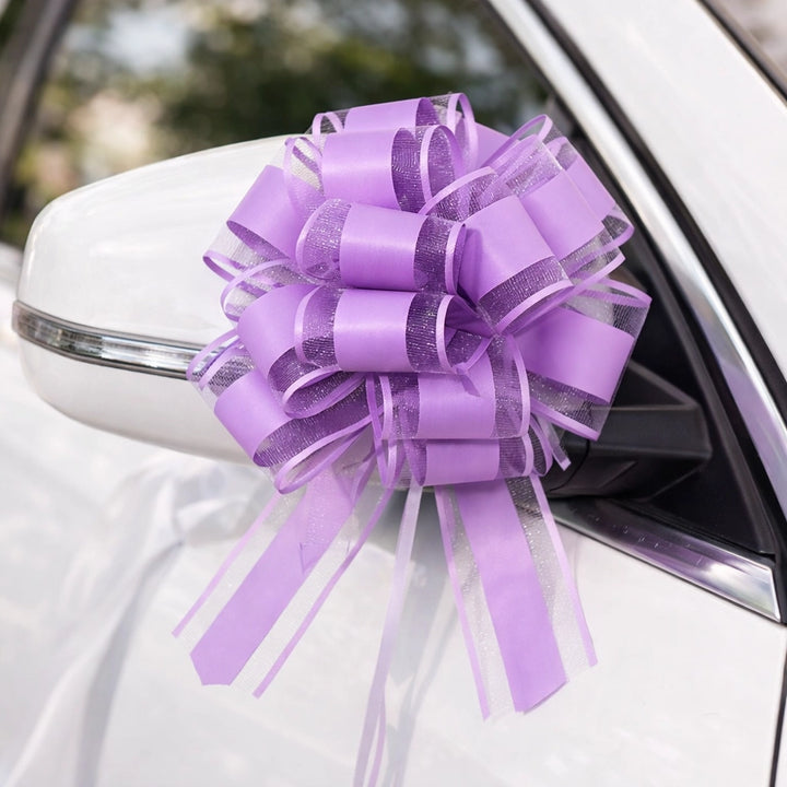 Nœud Violet pour Voiture Mariage