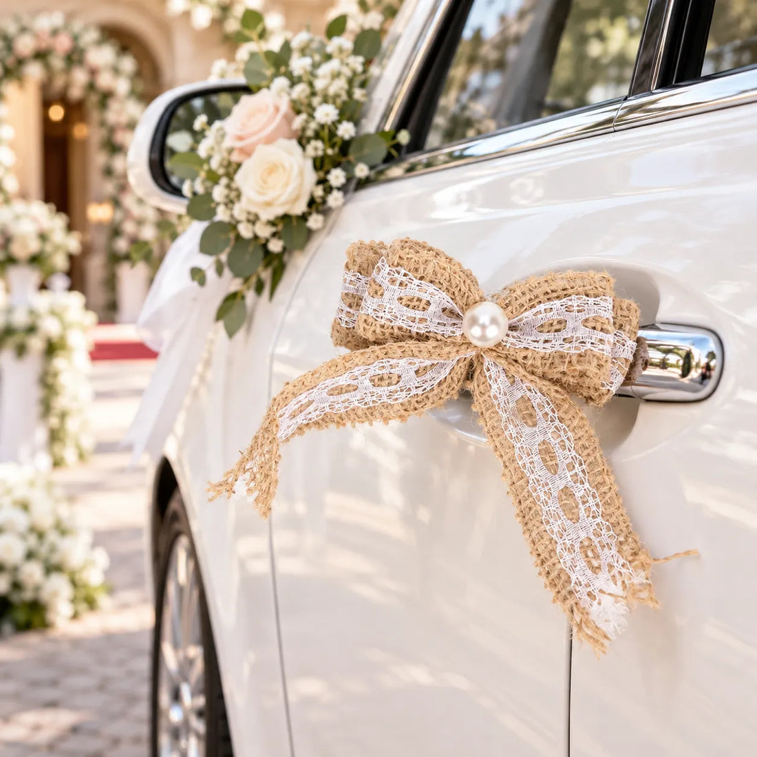 Nœud Voiture Mariage Champêtre élégant