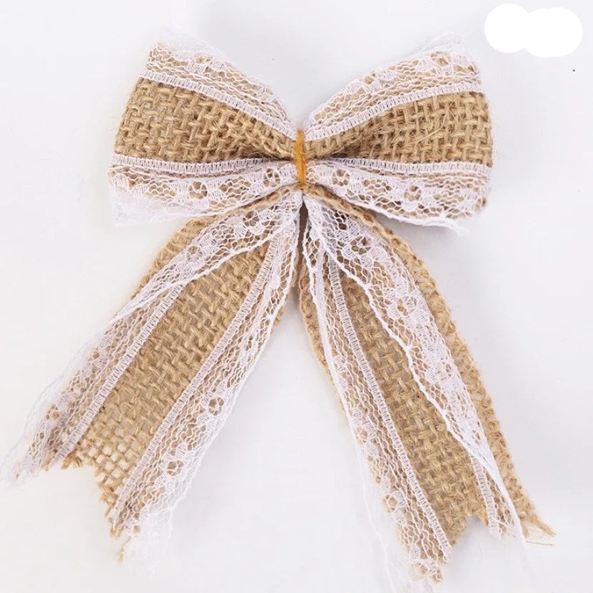 Nœud Voiture Mariage Jute naturel