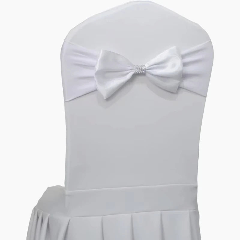 Nœud de Chaise Mariage Blanc Chic