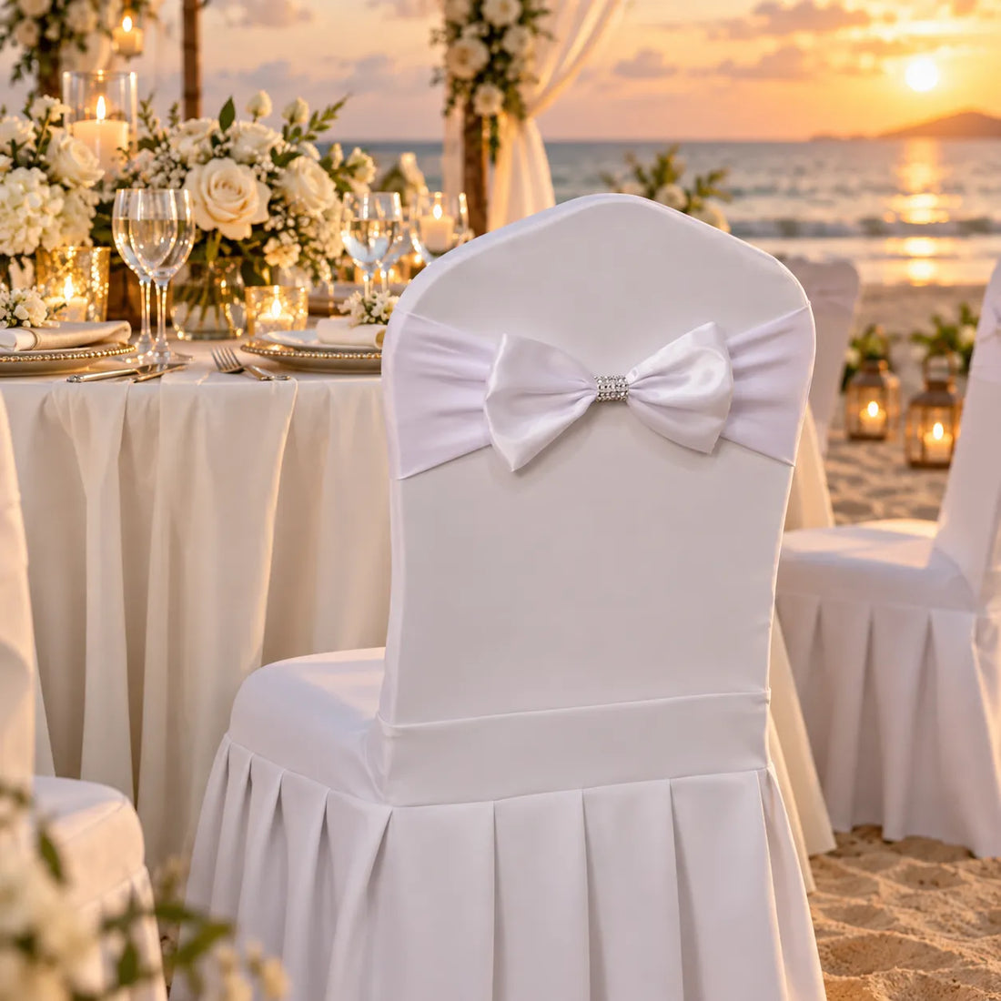 Nœud de Chaise Mariage Blanc classe