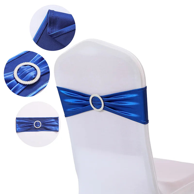 Nœud de Chaise Mariage Chic Bleu Unique