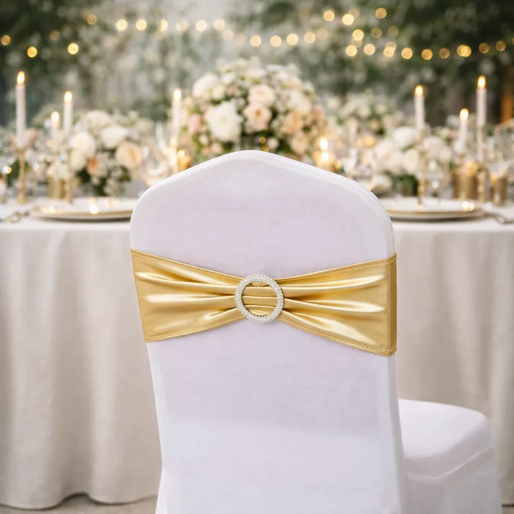 Nœud de Chaise Mariage Doré