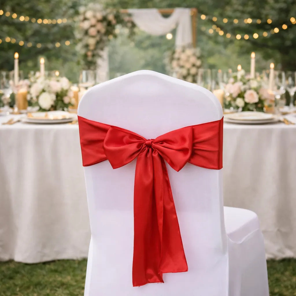 Nœud de Chaise Mariage Rouge