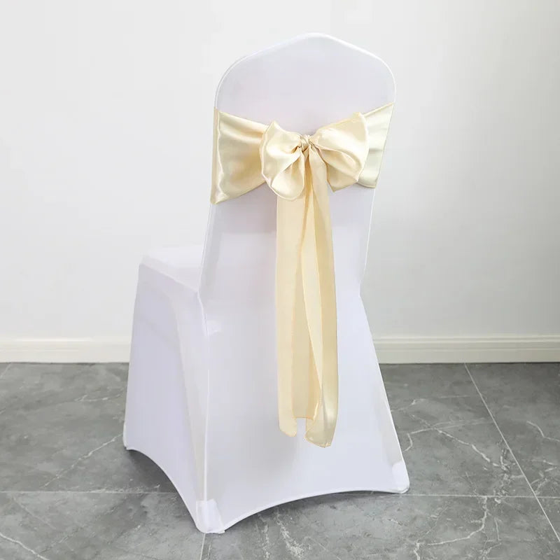Nœud de Chaise Mariage Satin Chic