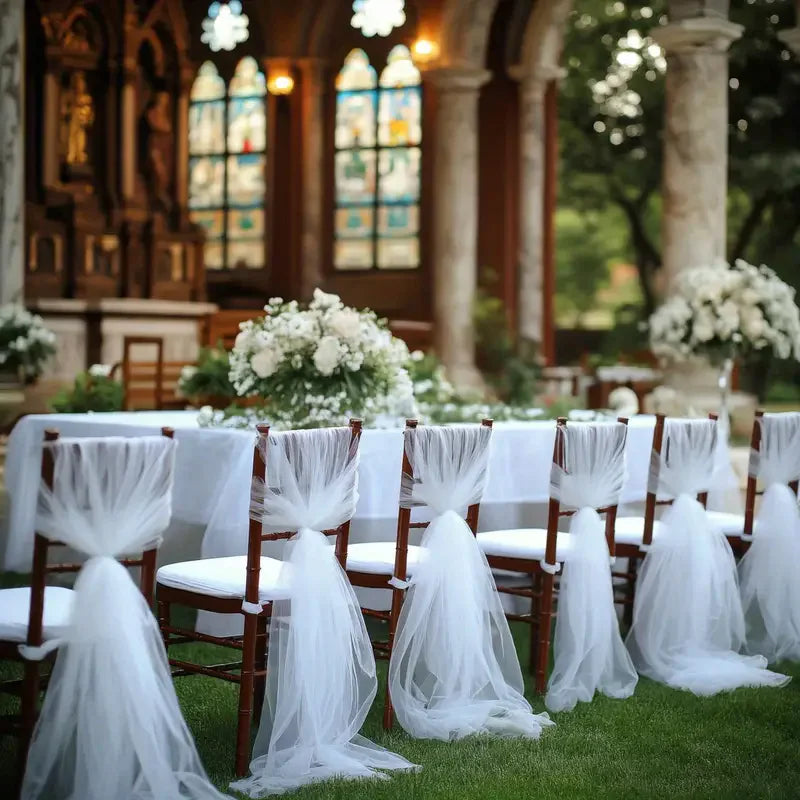 Nœud de Chaise Mariage Tulle