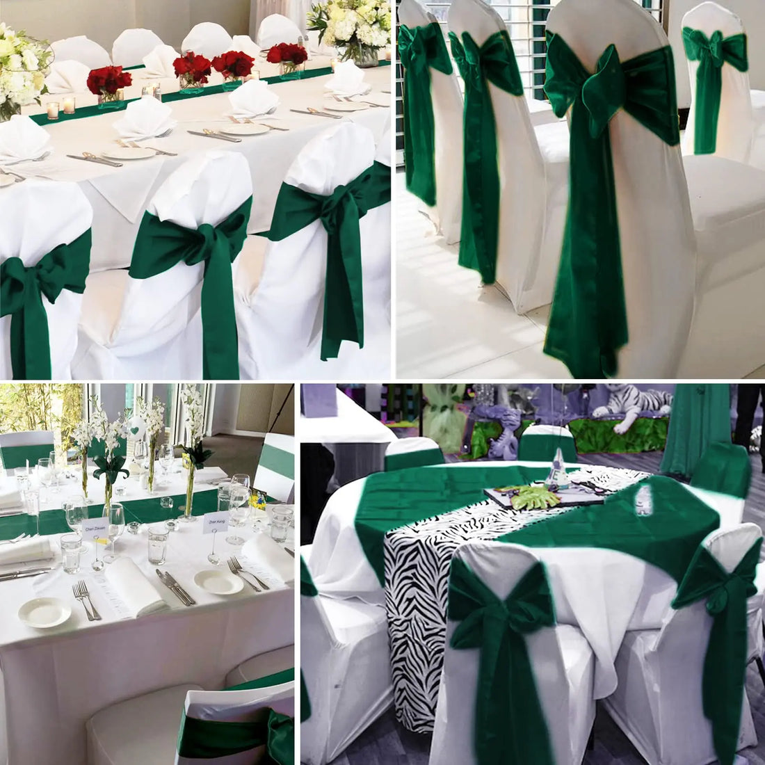 Nœud de Chaise Mariage Vert Emeraude Chic
