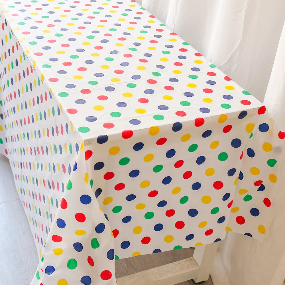 Nappe Anniveraire à Pois Multicolores
